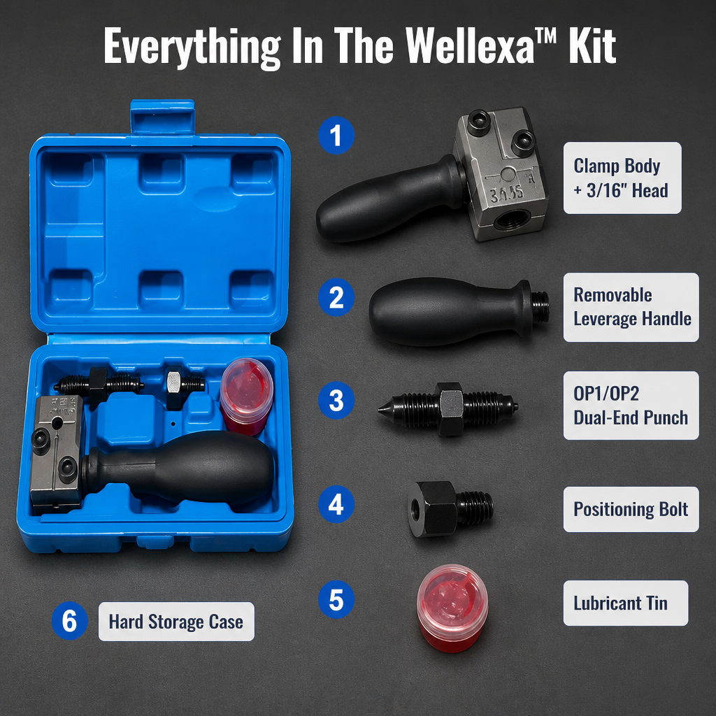 Wellexa™ — Press Leak-Proof 45° Brake Flares Right In Your Driveway