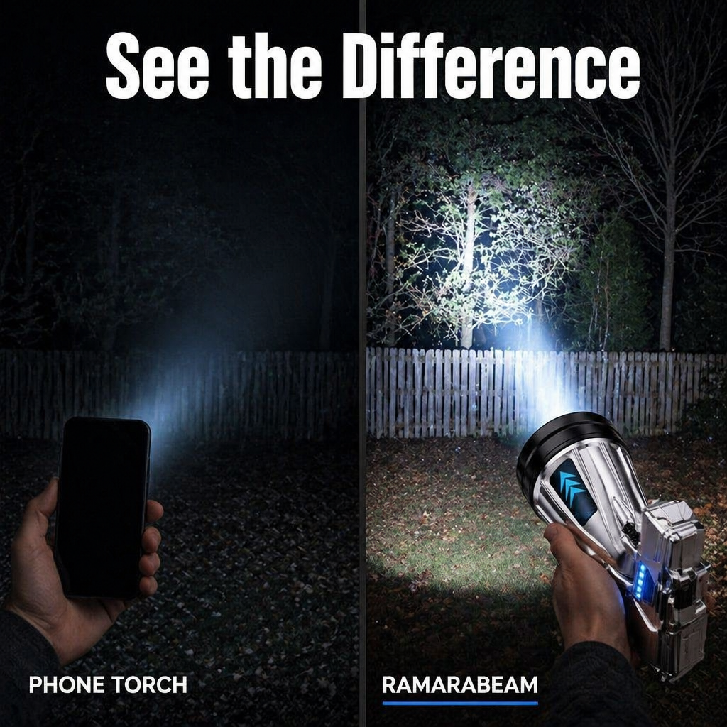 RamaraBeam™ — Throw a Beam Past the Tree Line and Charge Your Phone Too