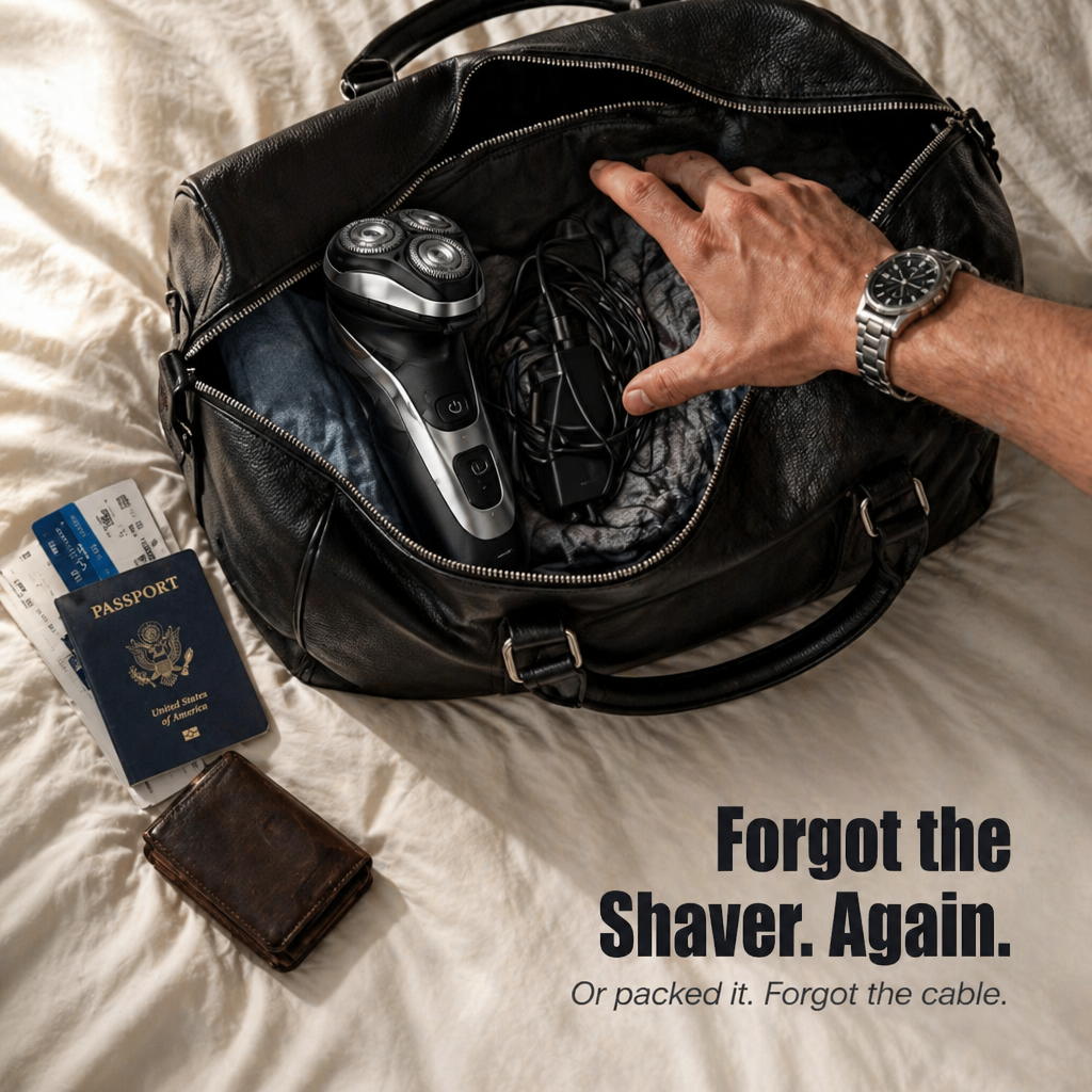 AeroGlide™ Mini Shaver — Crush 5 O'Clock Shadow in 90 Seconds Anywhere