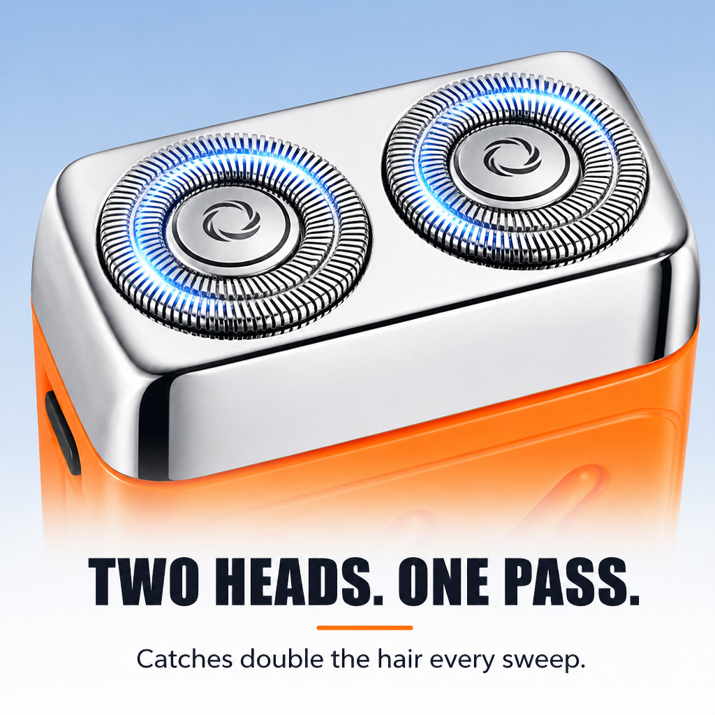 AeroGlide™ Mini Shaver — Crush 5 O'Clock Shadow in 90 Seconds Anywhere