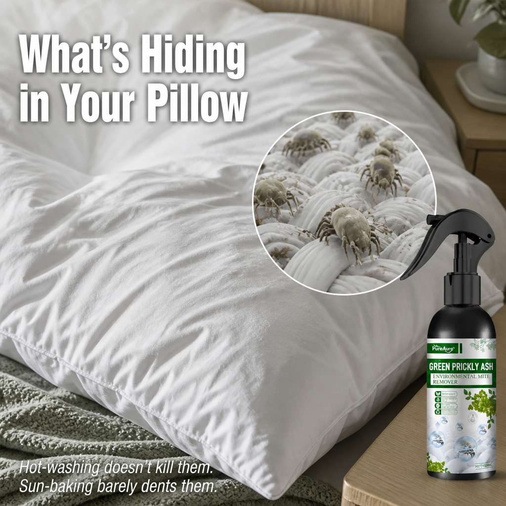PureAura™ — Spray Away Invisible Mites From Beds, Sofas & Pet Nests in Seconds