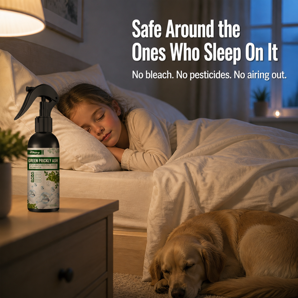 PureAura™ — Spray Away Invisible Mites From Beds, Sofas & Pet Nests in Seconds