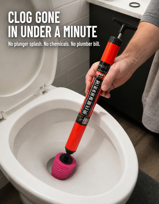 FlowForce™ — Blast Stubborn Clogs Loose in Seconds Without a Plumber