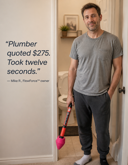 FlowForce™ — Blast Stubborn Clogs Loose in Seconds Without a Plumber