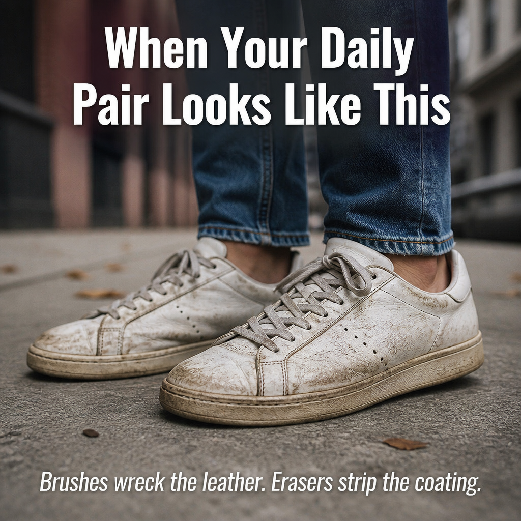 NovaStep™ — Wipe Yellowed, Scuffed Sneakers Back to Bright White Without Scrubbing