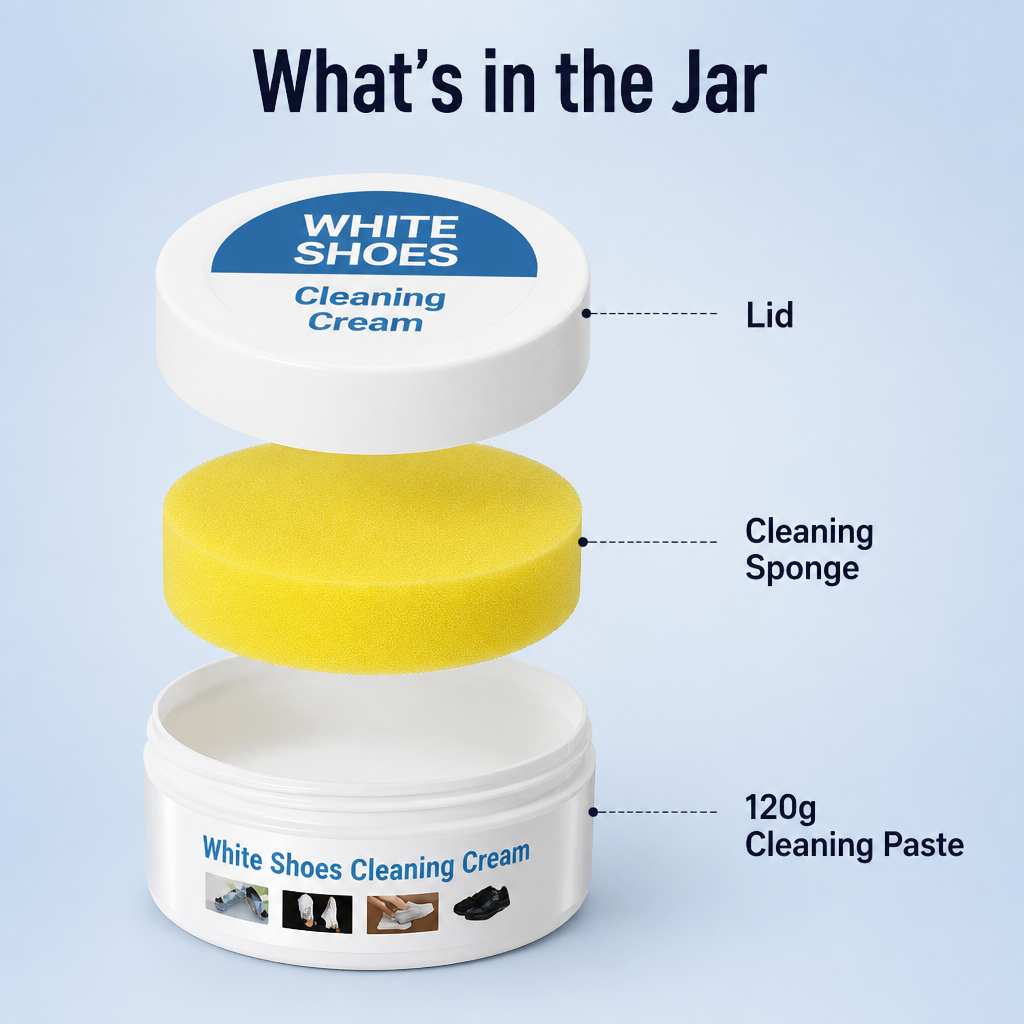 NovaStep™ — Wipe Yellowed, Scuffed Sneakers Back to Bright White Without Scrubbing