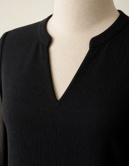 RamiraBreeze™ – Flowy Chiffon Blouse with Split Petal Sleeves