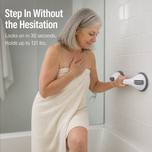 SafeGrip™ — Lock In Solid Bathroom Safety in 30 Seconds, No Drill Required