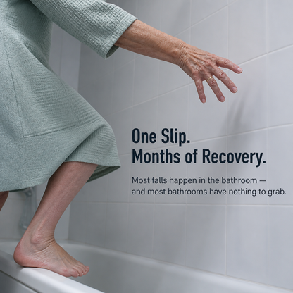 SafeGrip™ — Lock In Solid Bathroom Safety in 30 Seconds, No Drill Required