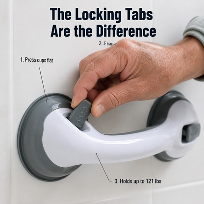 SafeGrip™ — Lock In Solid Bathroom Safety in 30 Seconds, No Drill Required