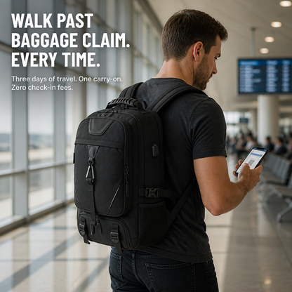 Voygrace™ Expandable Travel Backpack — Carry 3 Days of Travel Without Ever Checking a Bag