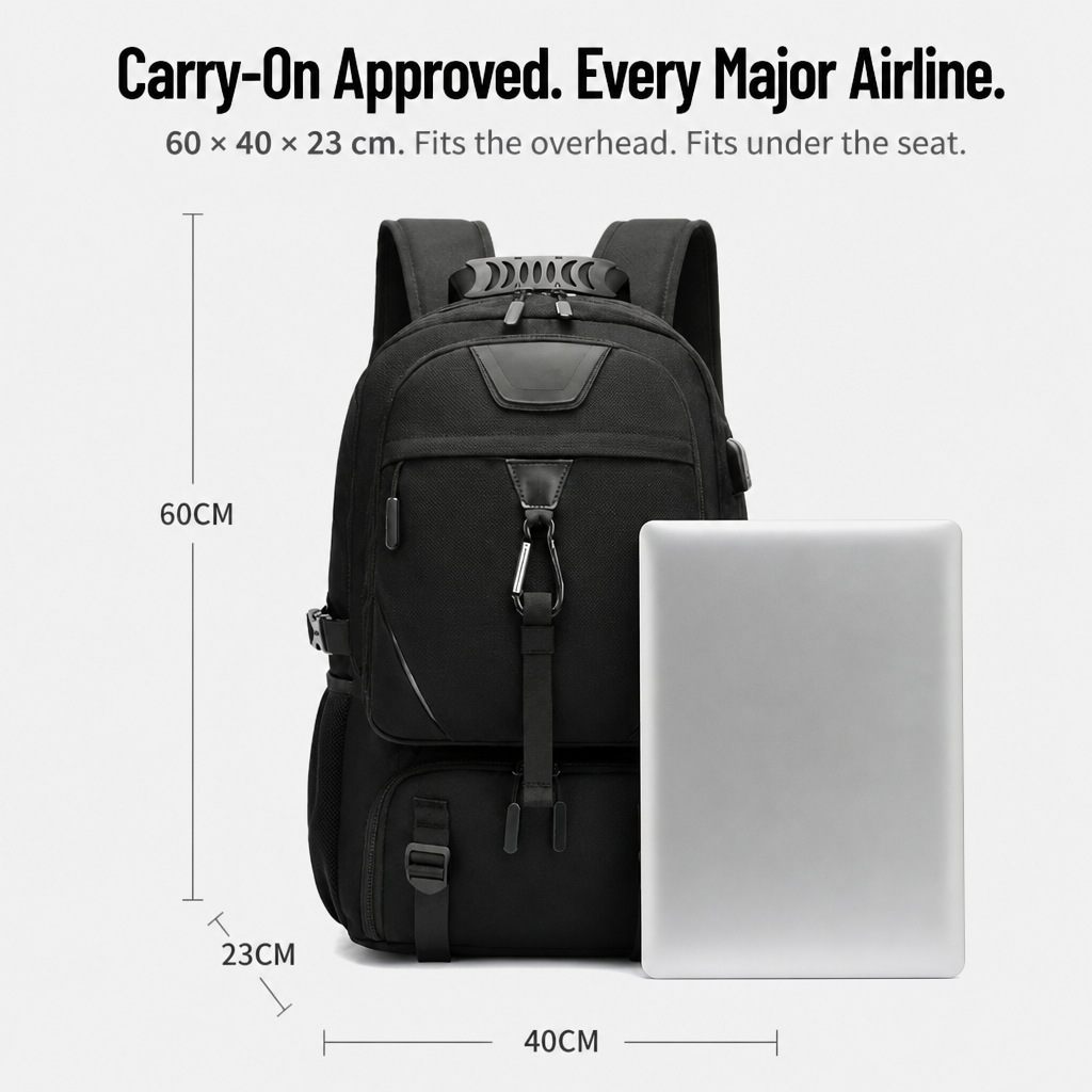 Voygrace™ Expandable Travel Backpack — Carry 3 Days of Travel Without Ever Checking a Bag