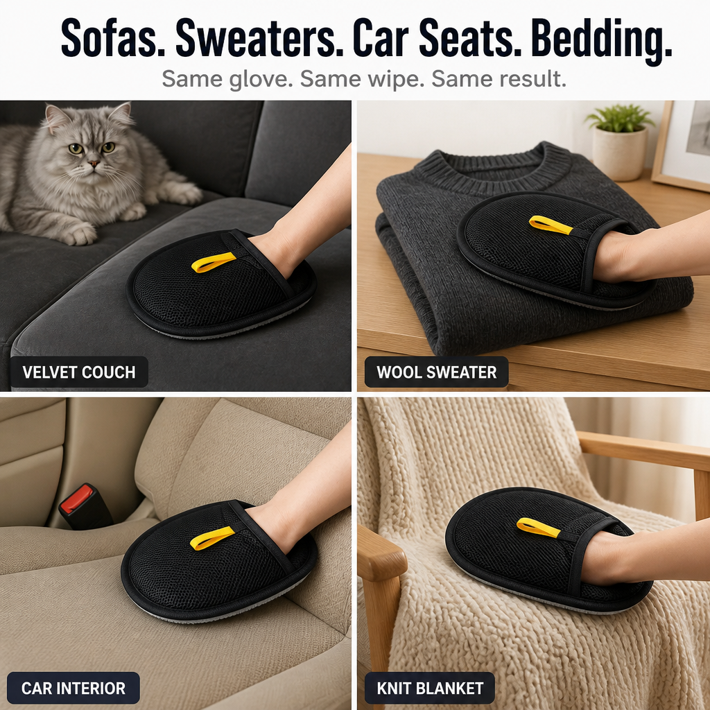 FurEase™ — Wipe Pet Hair Off Sofas, Sweaters & Bedding in Seconds