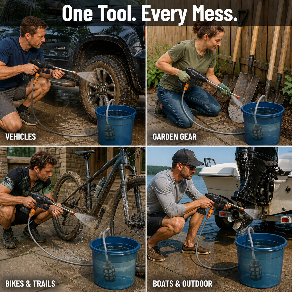 HydroSwift™ — Cut Cord Clutter and Blast Dirt Away Anywhere, Instantly