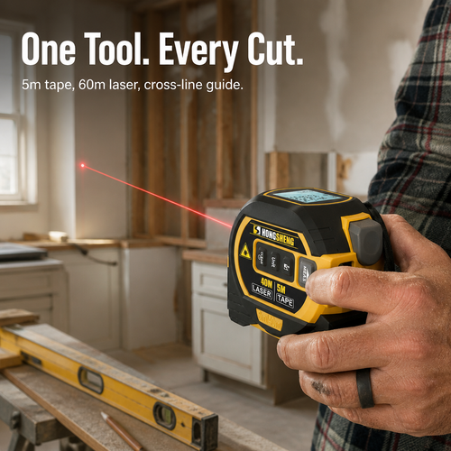 LaserCraft™ ProTape — Measure Long Walls Solo in Seconds With Pinpoint Laser Accuracy