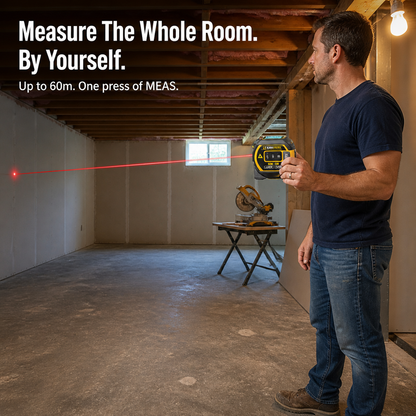 LaserCraft™ ProTape — Measure Long Walls Solo in Seconds With Pinpoint Laser Accuracy