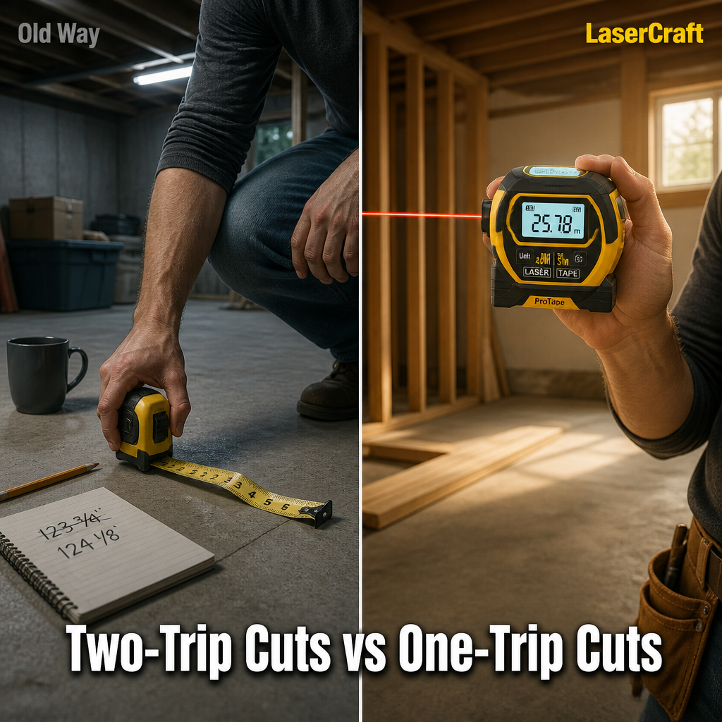 LaserCraft™ ProTape — Measure Long Walls Solo in Seconds With Pinpoint Laser Accuracy