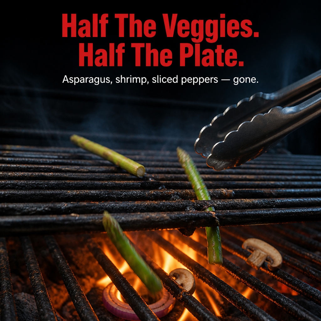FireGlide™ — Catch Every Veggie, Shrimp & Fry the Grates Used to Eat