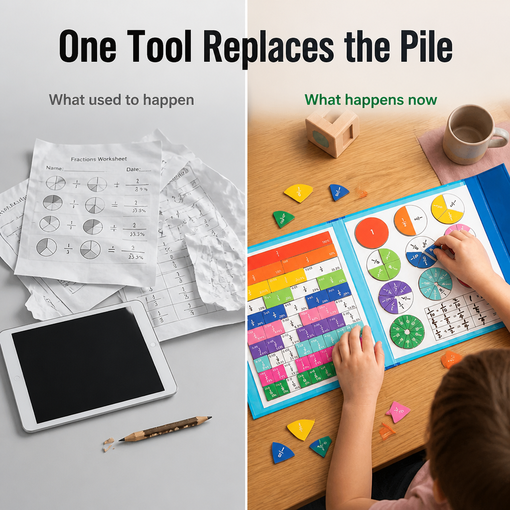 LuminaFrac™ — Make Fractions Click Without the Tears, Worksheets, or Tantrums