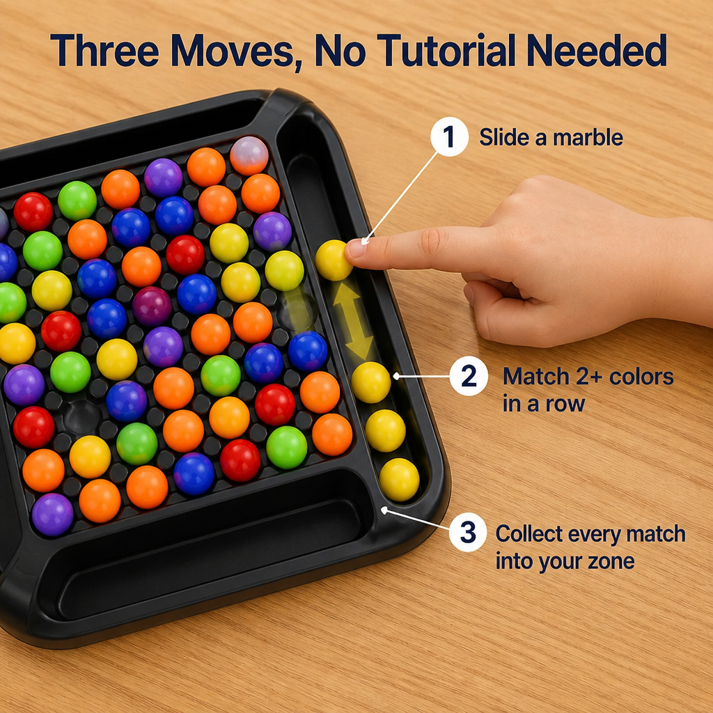 BrilliMarbles™ — Race to Match Colors, Win the Marbles, Beat the Family