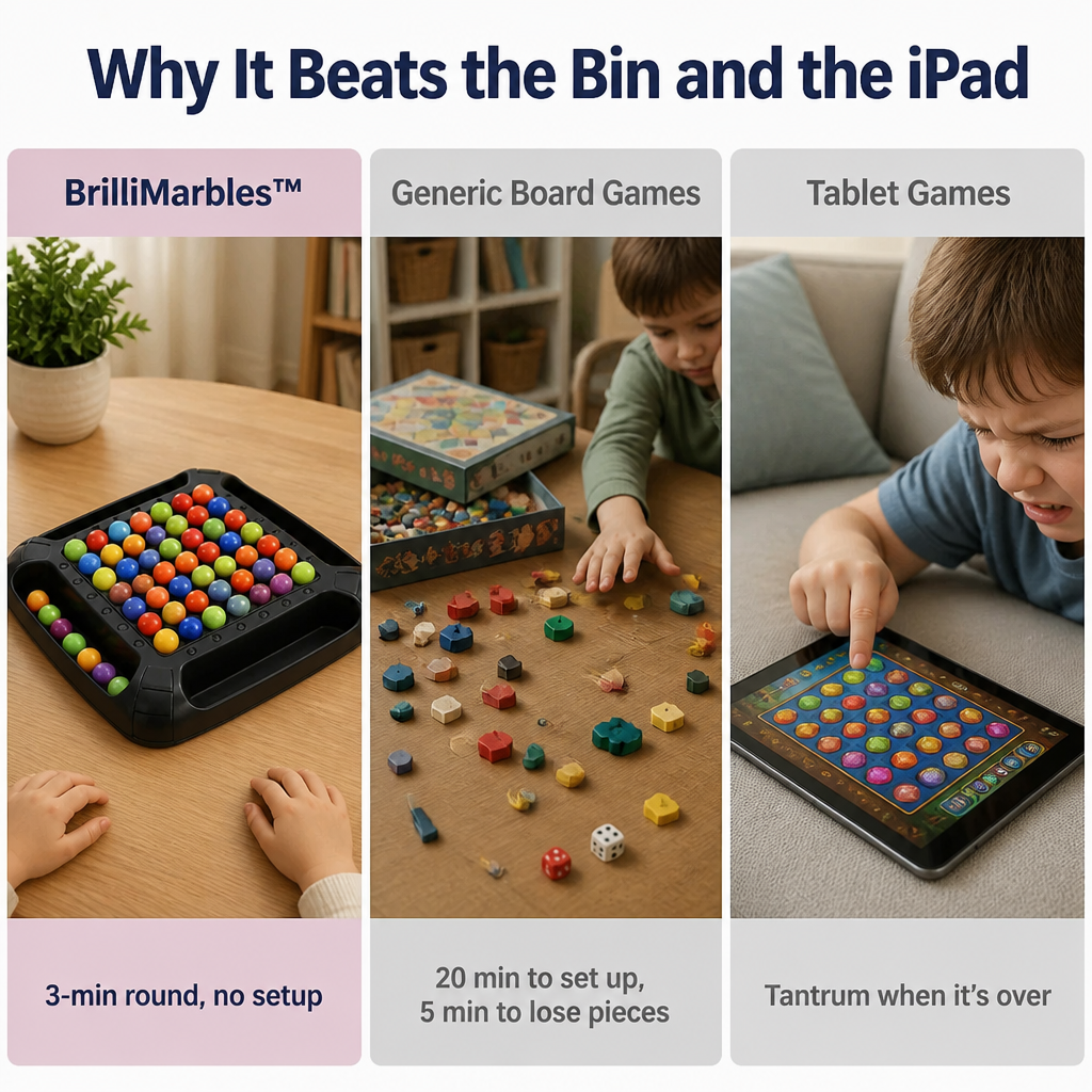 BrilliMarbles™ — Race to Match Colors, Win the Marbles, Beat the Family