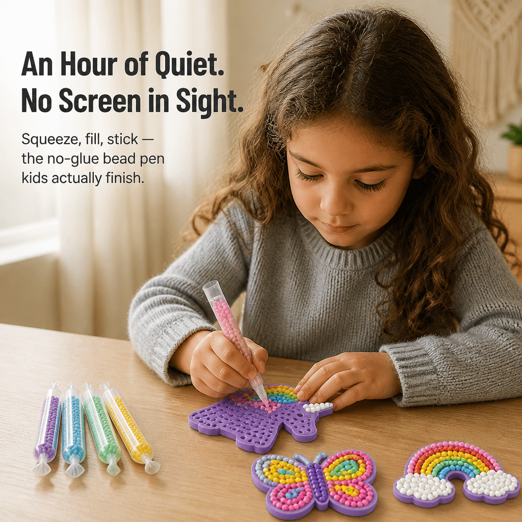 SparkBead™ — Squeeze Beads Into Magnets, Keychains & Wall Art Kids Actually Finish